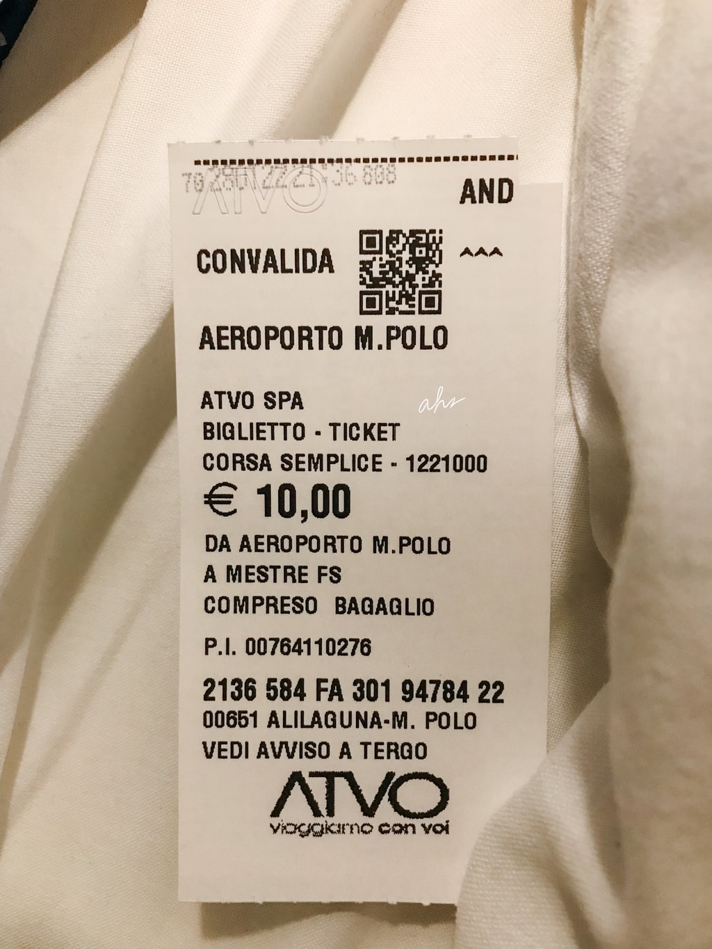 威尼斯交通ATVO票卡